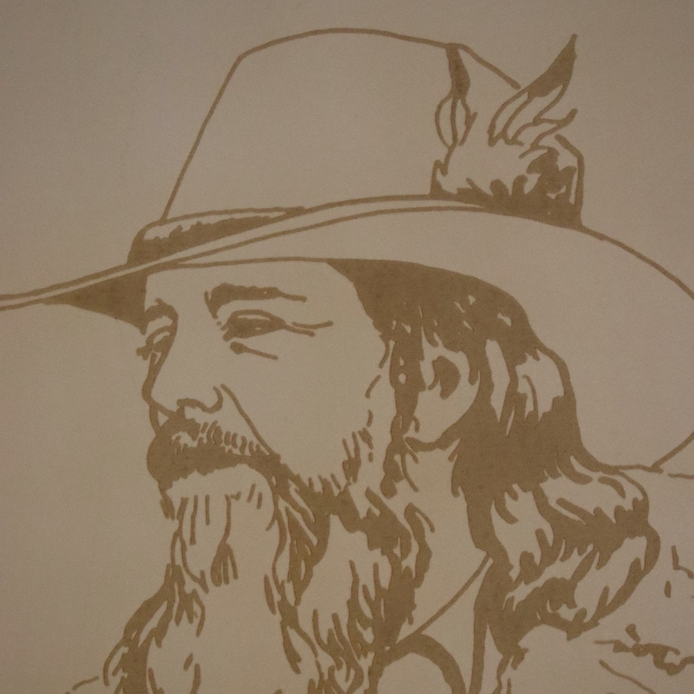 Country Gentleman, Laser engraved 140 pound watercolor paper